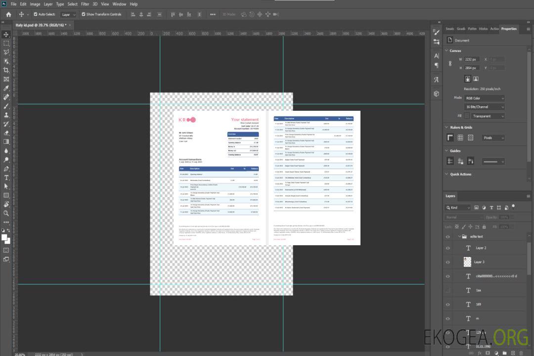 Modèle Word et PDF de relevé bancaire Kroo du Royaume-Uni, 4 pages 1 2 template Modèle Word et PDF de relevé bancaire Kroo du Royaume-Uni, 4 pages 1 2 template